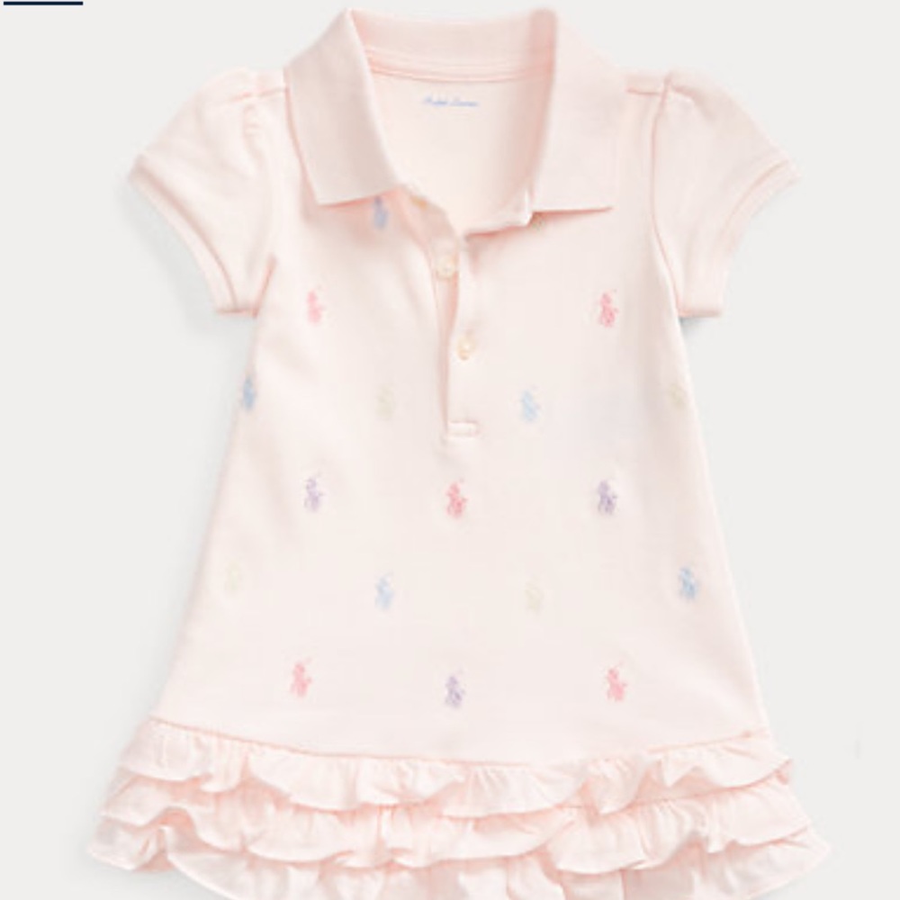 NWT Ralph Lauren Baby Ruffled Dress w/ Bloomers